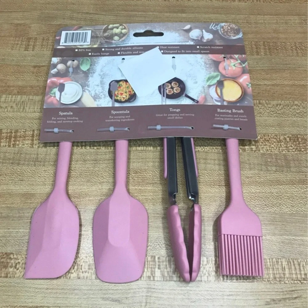 Mini Pink Utensils Set 4pc
